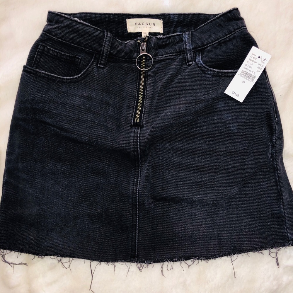 Black jean skirt